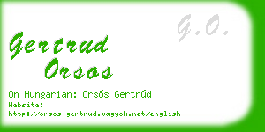 gertrud orsos business card