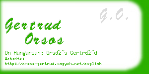 gertrud orsos business card